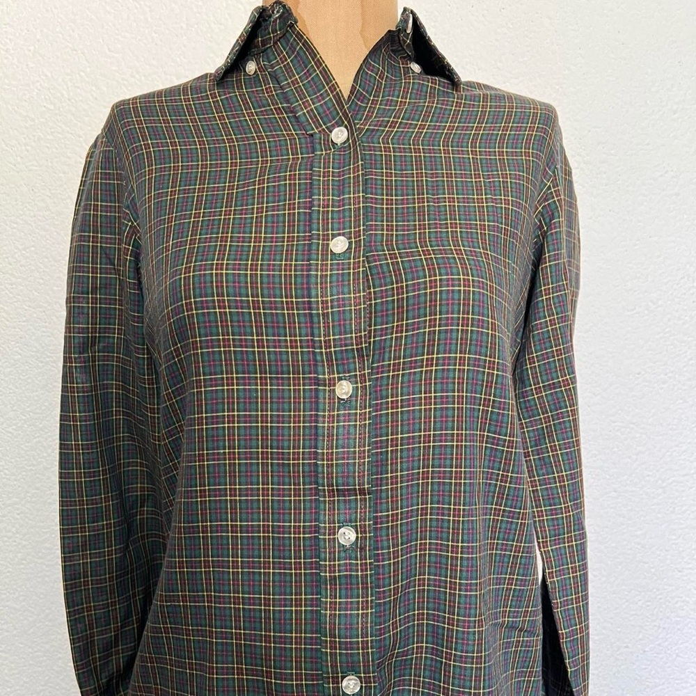 Plaid Button-Up Shirt